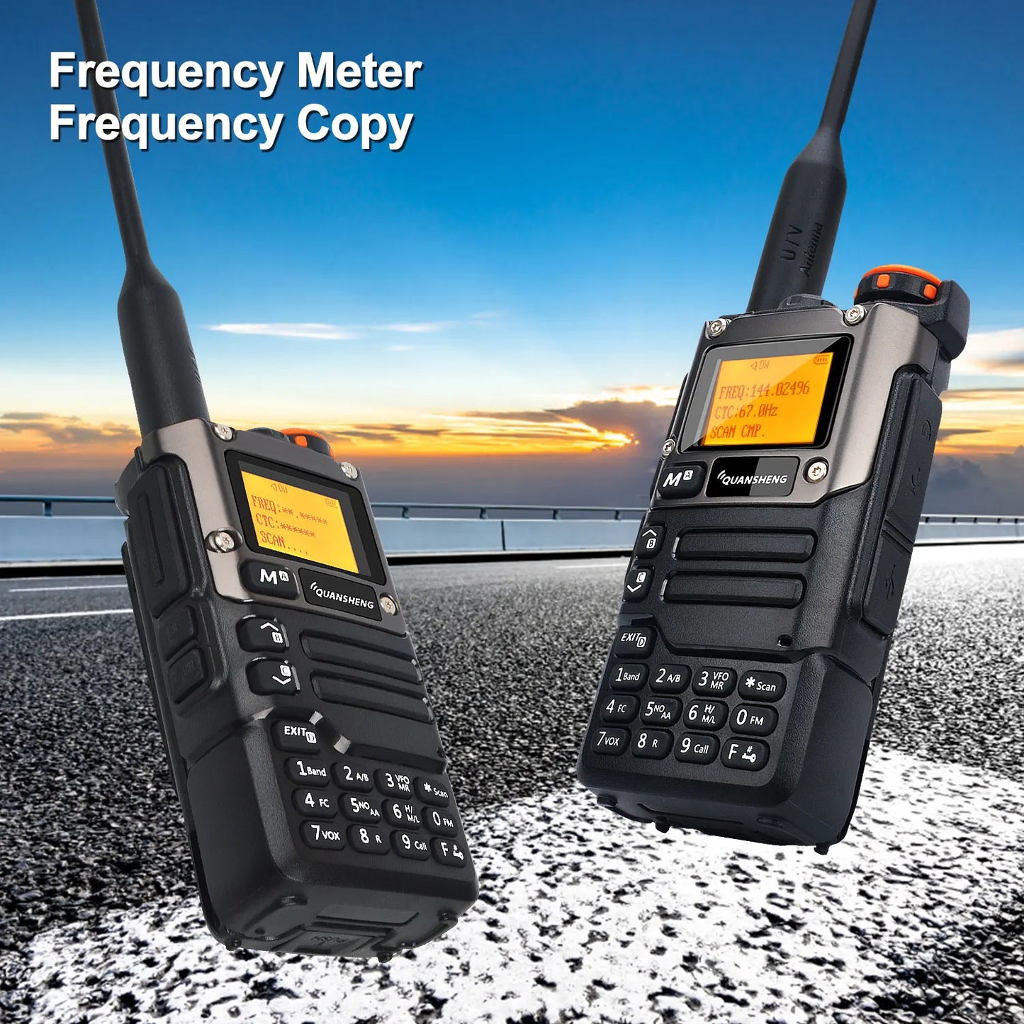 Walkie Talkie Quansheng UV-K5(8) 50-600MHz Air Band Rx Multi-Band 136-600MHz Tx DTMF Scrambler Frequency Scan Copy Vox FM Radio