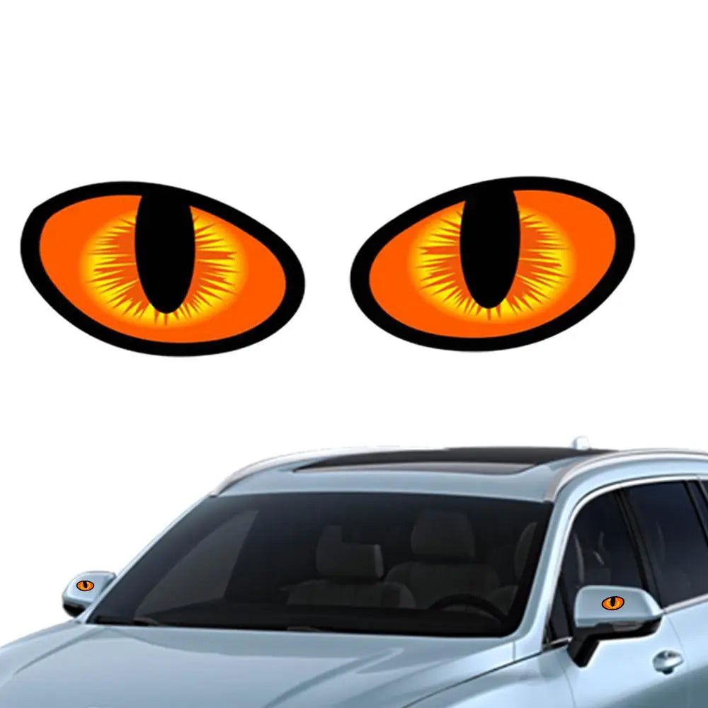 Car Reflective Eyes Stickers 3D Night Safety Driving Reflective Cute Caution Decal Funny Car Accessories Durable Car Decoration