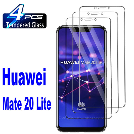 9H Screen Protector Glass For Huawei Mate 20 Lite 2/4Pcs HD Tempered Glass Film