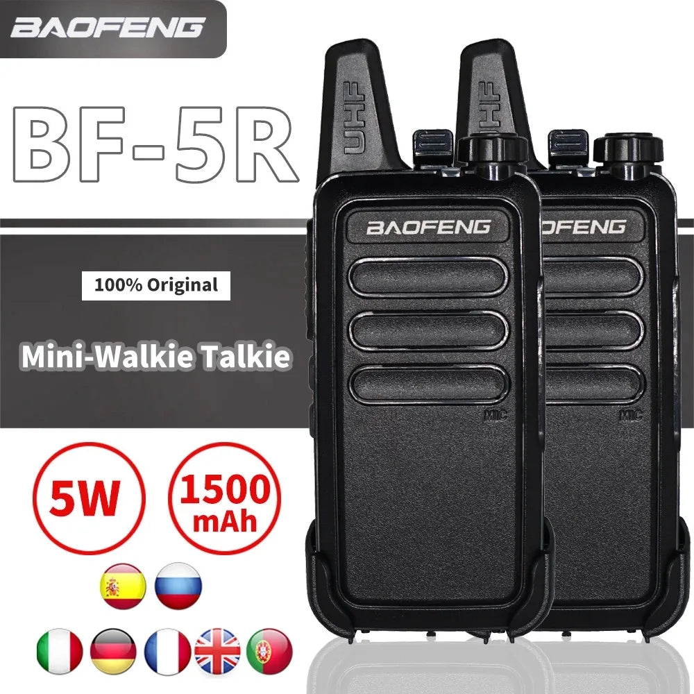 Baofeng Mini Walkie-Talkie Uhf Band Outdoor Portable Two Way Radio Handheld Walkie Talkie USB Charging For Hunting Walking