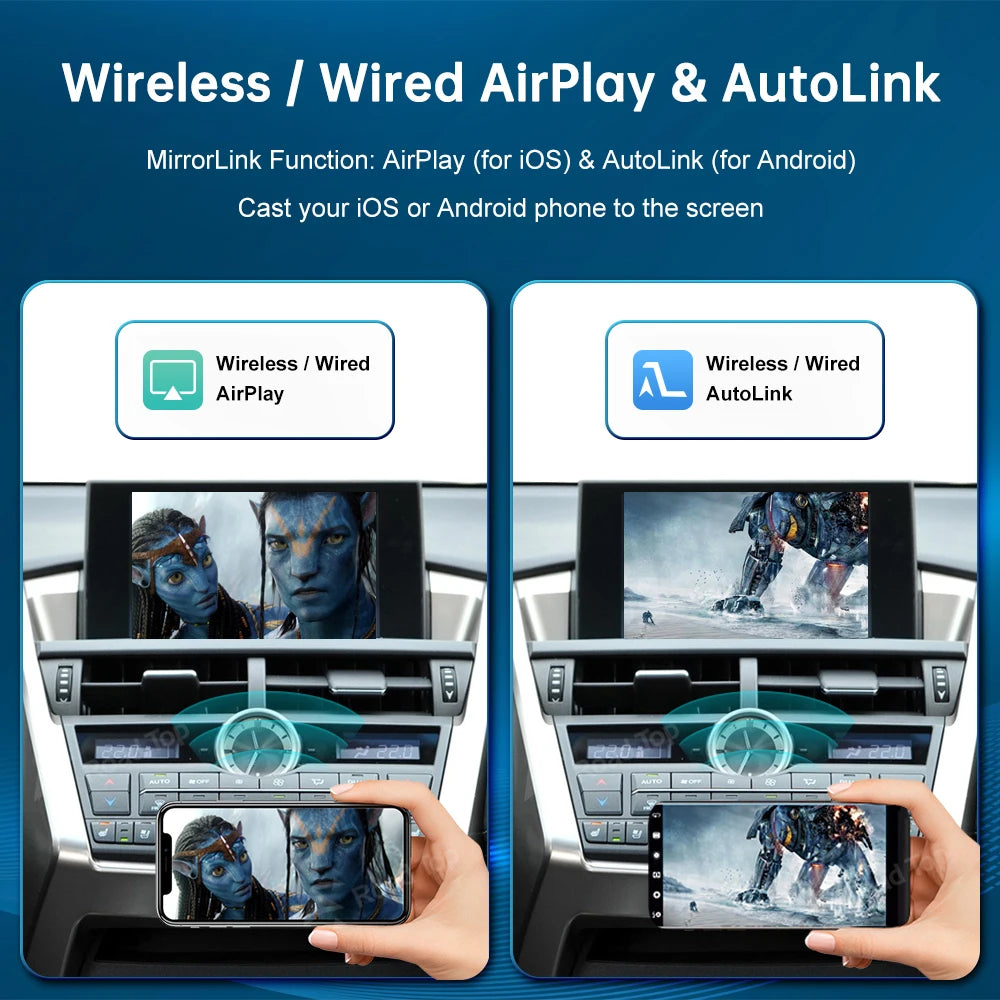 Wireless CarPlay Android Auto for Lexus NX RX IS ES GS RC CT LS LX LC UX 2014-2019 with Mirror Link AirPlay Car Play Functions