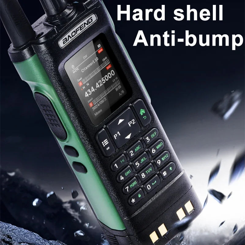 Baofeng Walkie Talkie UV-32 GPS 10W Bluetooth APP Programming Multi Band Fast Copy Frequency NOAA USB-C Long Range Two Way Radio