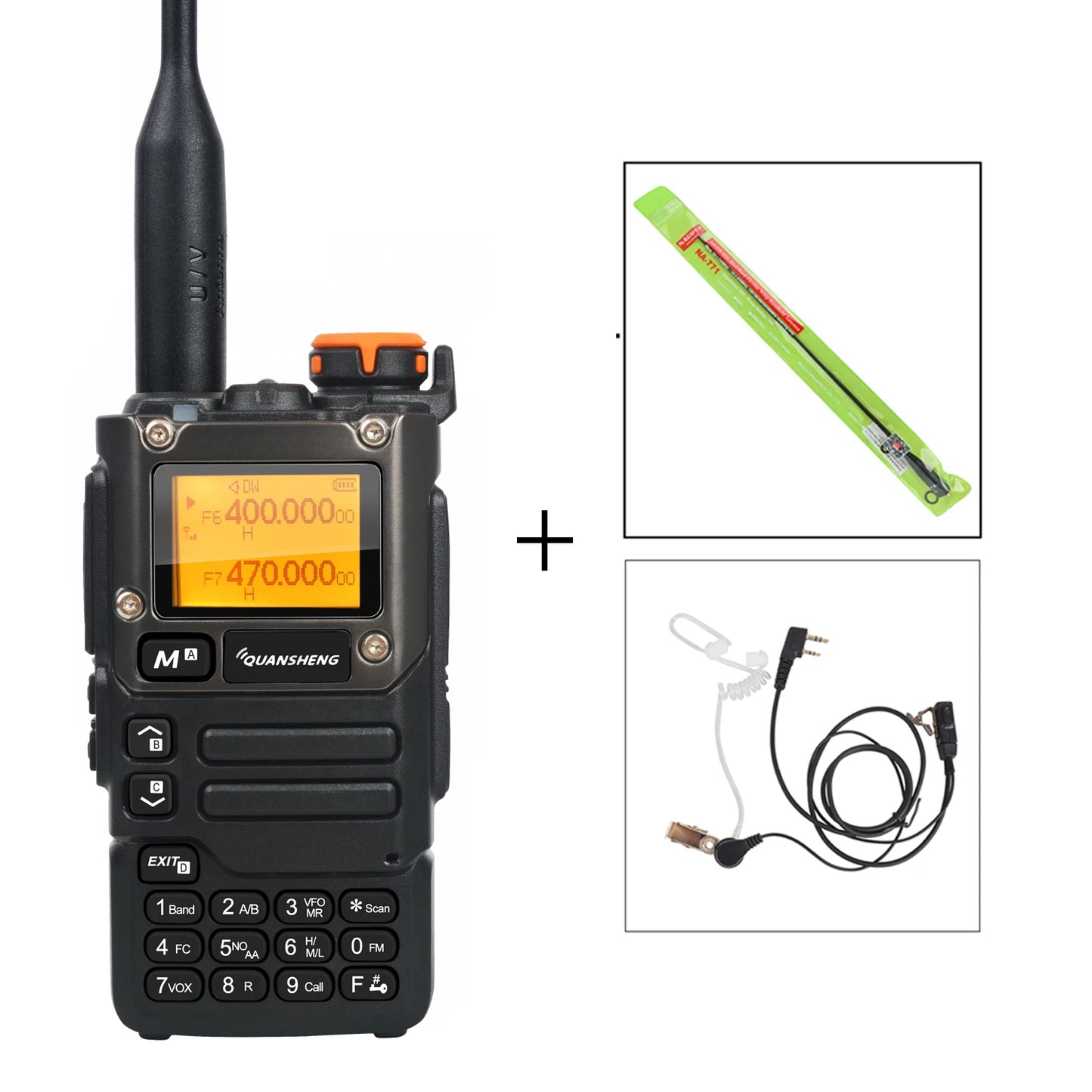 Walkie Talkie Quansheng UV-K5(8) 50-600MHz Air Band Rx Multi-Band 136-600MHz Tx DTMF Scrambler Frequency Scan Copy Vox FM Radio