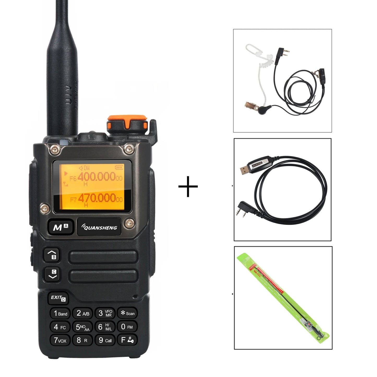 Walkie Talkie Quansheng UV-K5(8) 50-600MHz Air Band Rx Multi-Band 136-600MHz Tx DTMF Scrambler Frequency Scan Copy Vox FM Radio