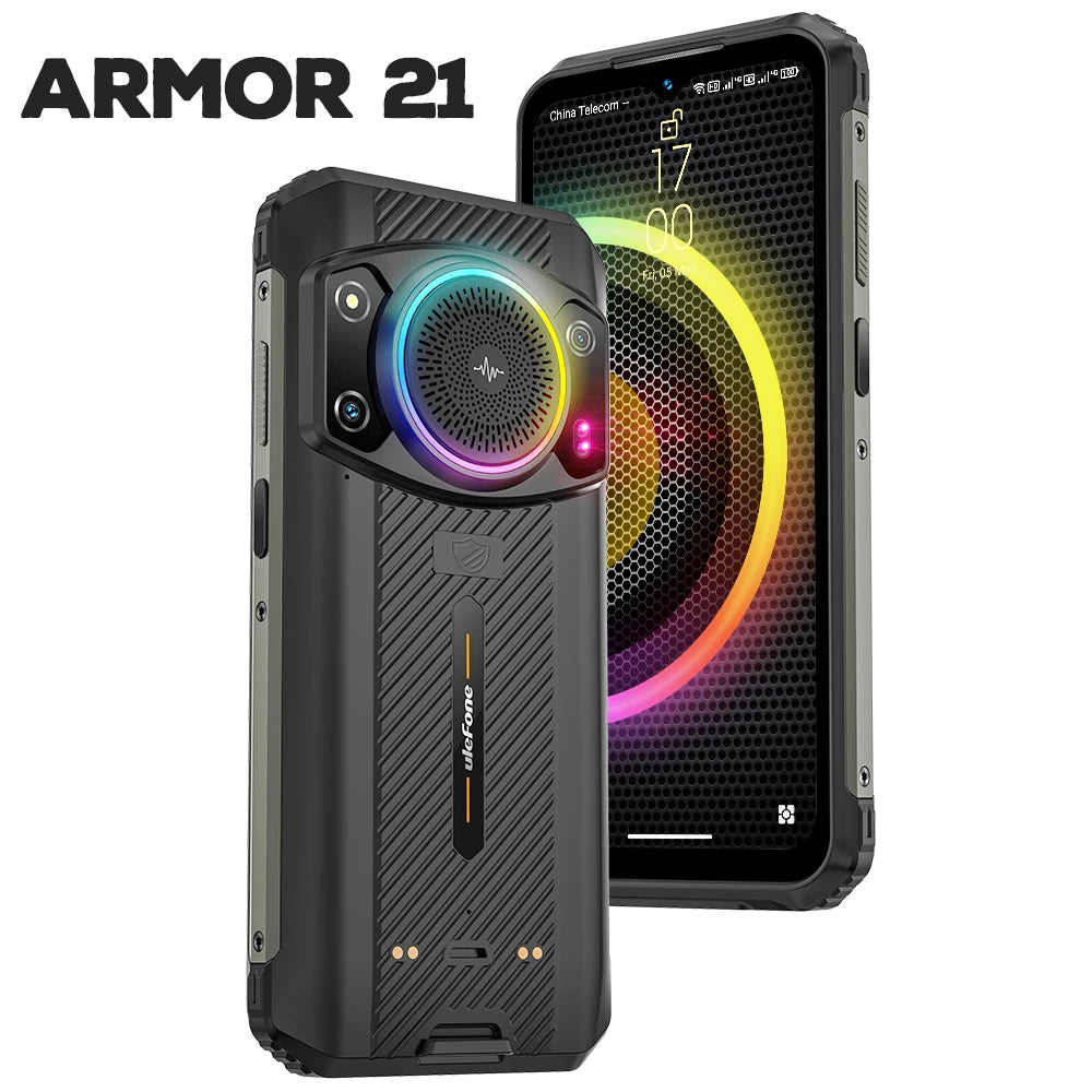 Ulefone Armor 21 16GB RAM 256GB ROM ，Android 13  Helio G99 6nm, 64MP Camera,24MP Night Vision Camera ,9600mAh.6.58"120Hz.NFC