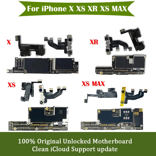 For iPhone X XS Max Mainboard Clean iCloud For iPhone XR Full Working Motherboard with Face ID Support iOS Update Logic Board