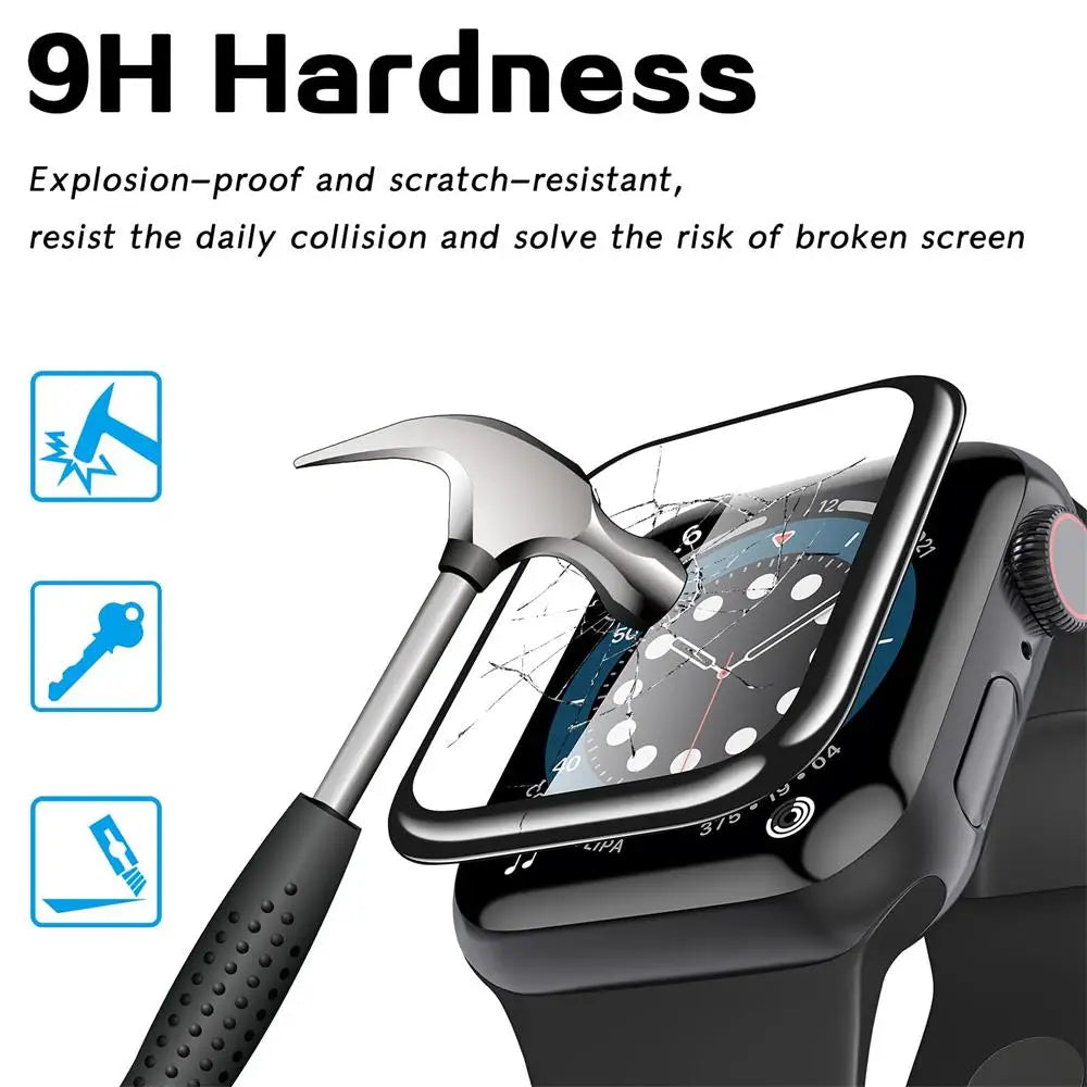 Screen Protector For Apple Watch series 9 45mm 41mm 8 7 Accessories Soft Glass 9D HD Full Film iWatch 6 3 se 44mm 40mm 42mm 38mm