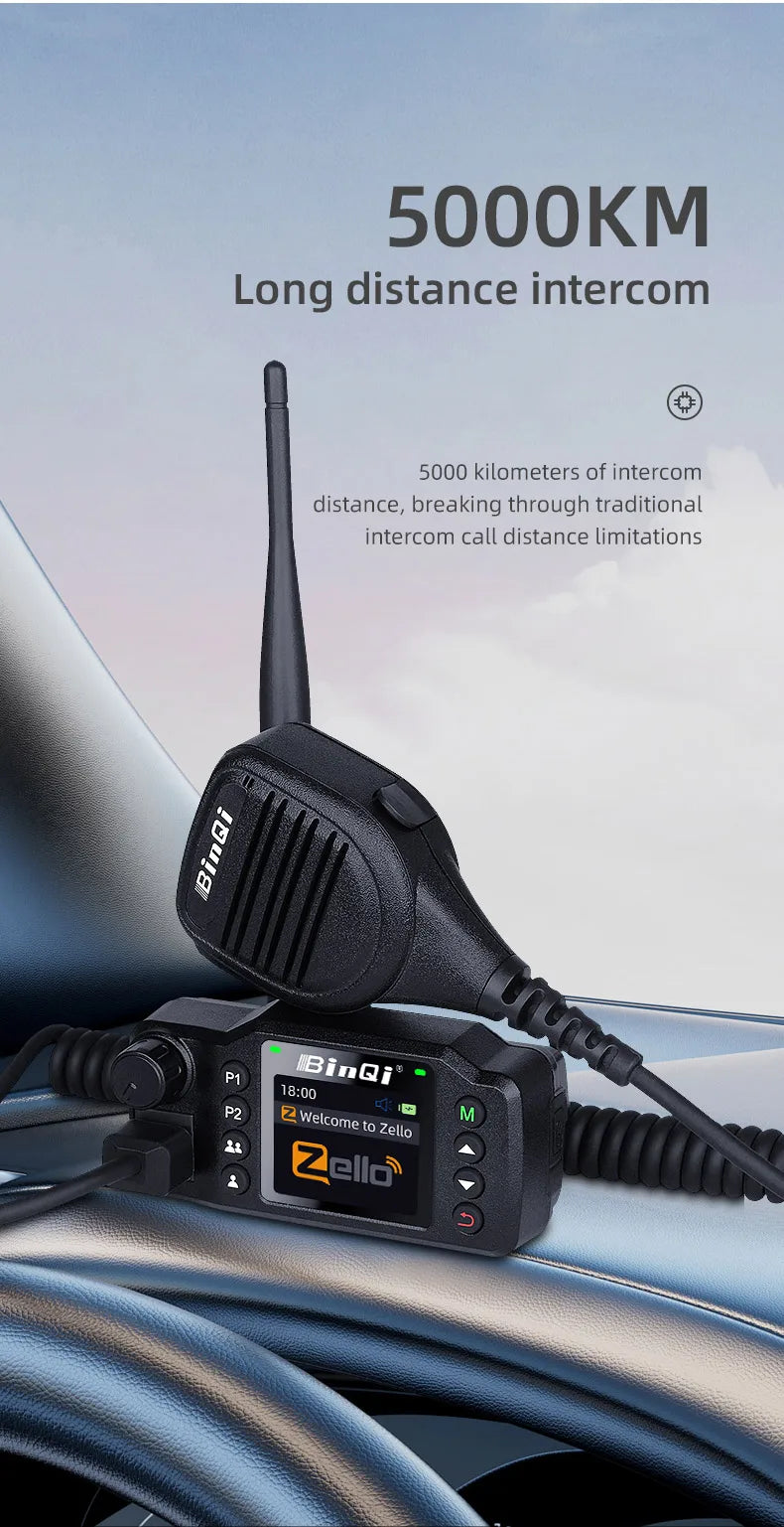 8900plus Zello Mini Mobile Radio 2G 3G 4G 5000KM Transceiver Supports GPS Positioning Car Radio