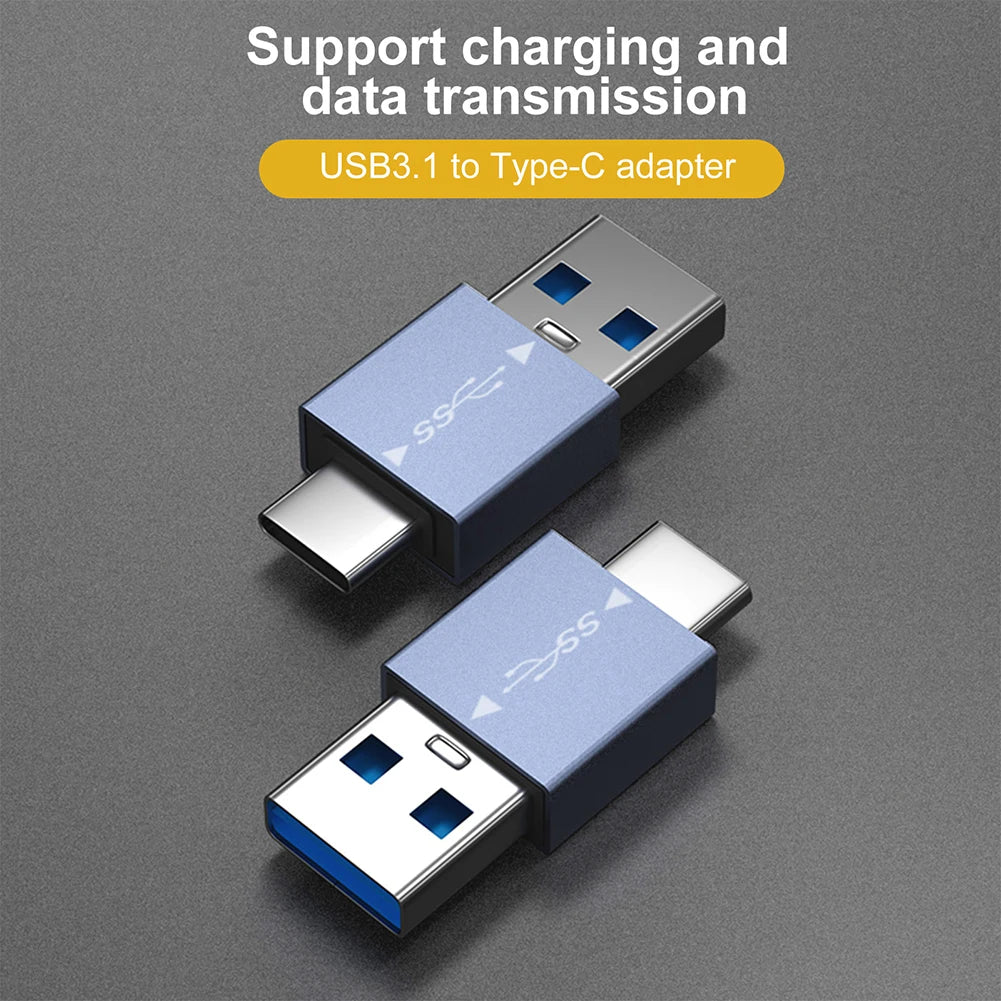 USB 3.1 to Type-C OTG Adapter 90 Degree Elbow Fast Charging Charger Converter USB3.1 to USBC Data Adapter 10Gbps for Macbook Pro