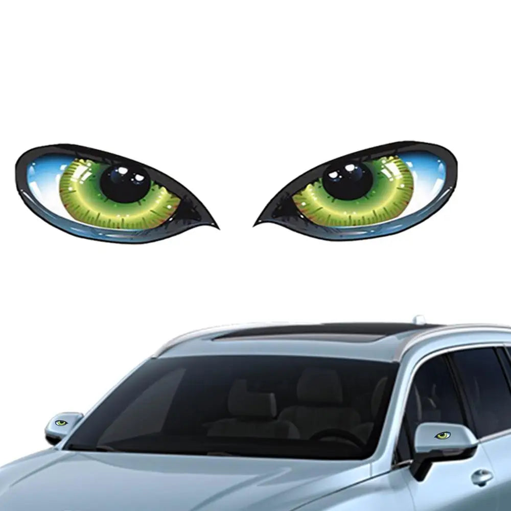 Car Reflective Eyes Stickers 3D Night Safety Driving Reflective Cute Caution Decal Funny Car Accessories Durable Car Decoration