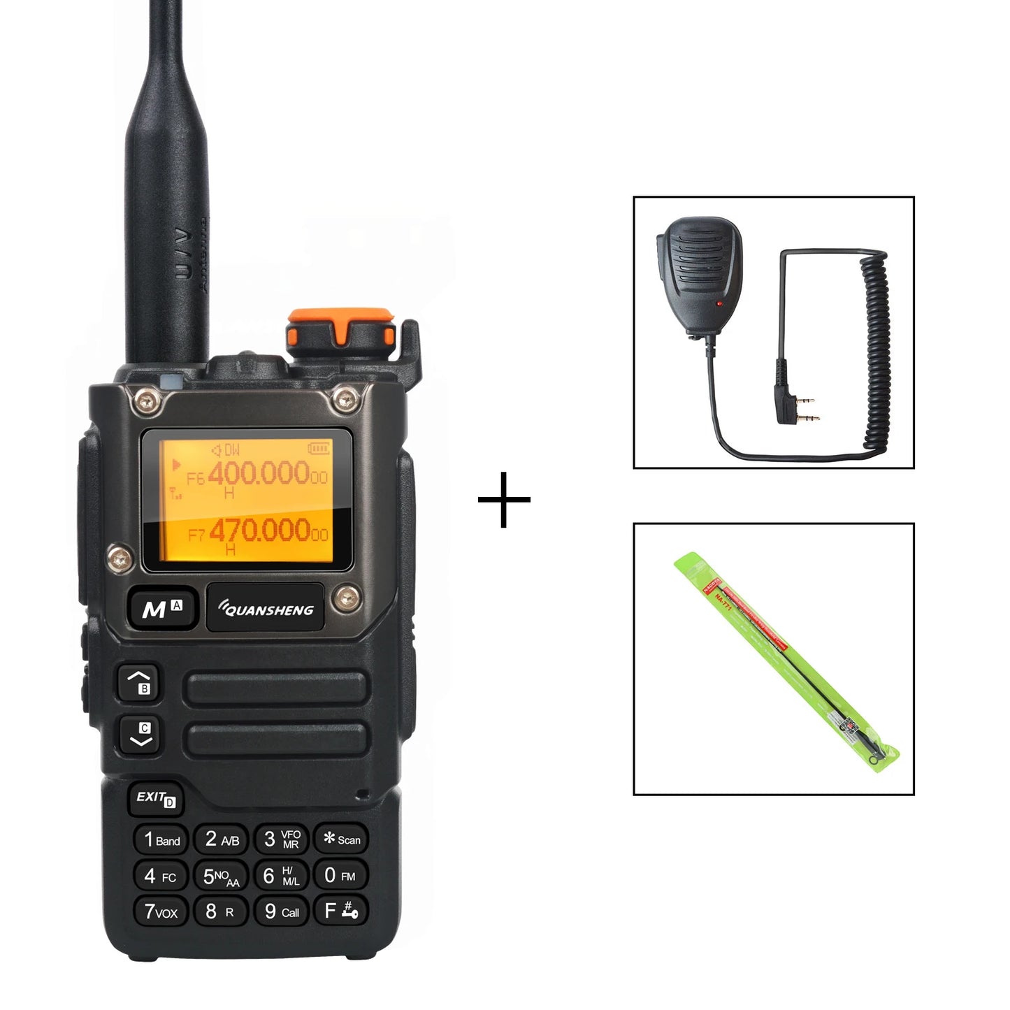 Walkie Talkie Quansheng UV-K5(8) 50-600MHz Air Band Rx Multi-Band 136-600MHz Tx DTMF Scrambler Frequency Scan Copy Vox FM Radio