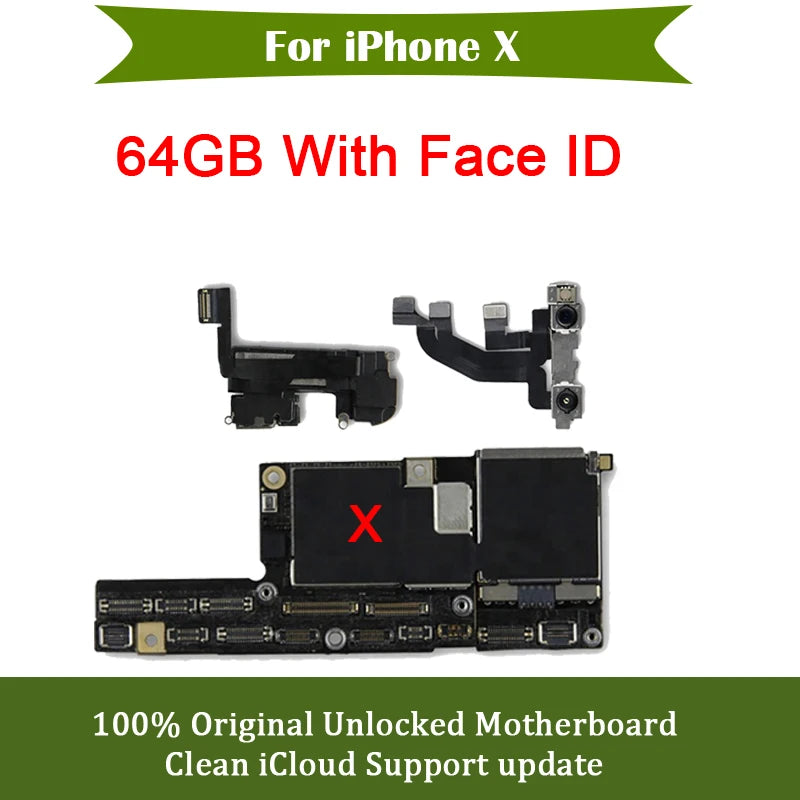 For iPhone X XS Max Mainboard Clean iCloud For iPhone XR Full Working Motherboard with Face ID Support iOS Update Logic Board