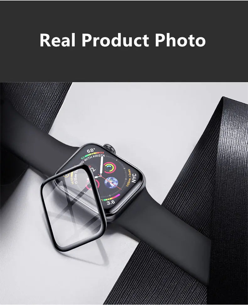 Screen Protector For Apple Watch series 9 45mm 41mm 8 7 Accessories Soft Glass 9D HD Full Film iWatch 6 3 se 44mm 40mm 42mm 38mm