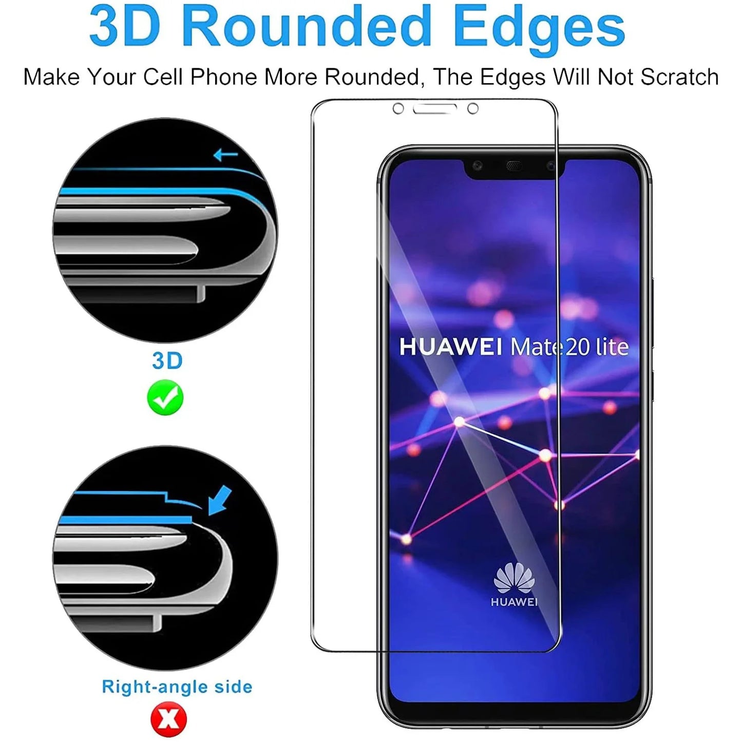 9H Screen Protector Glass For Huawei Mate 20 Lite 2/4Pcs HD Tempered Glass Film