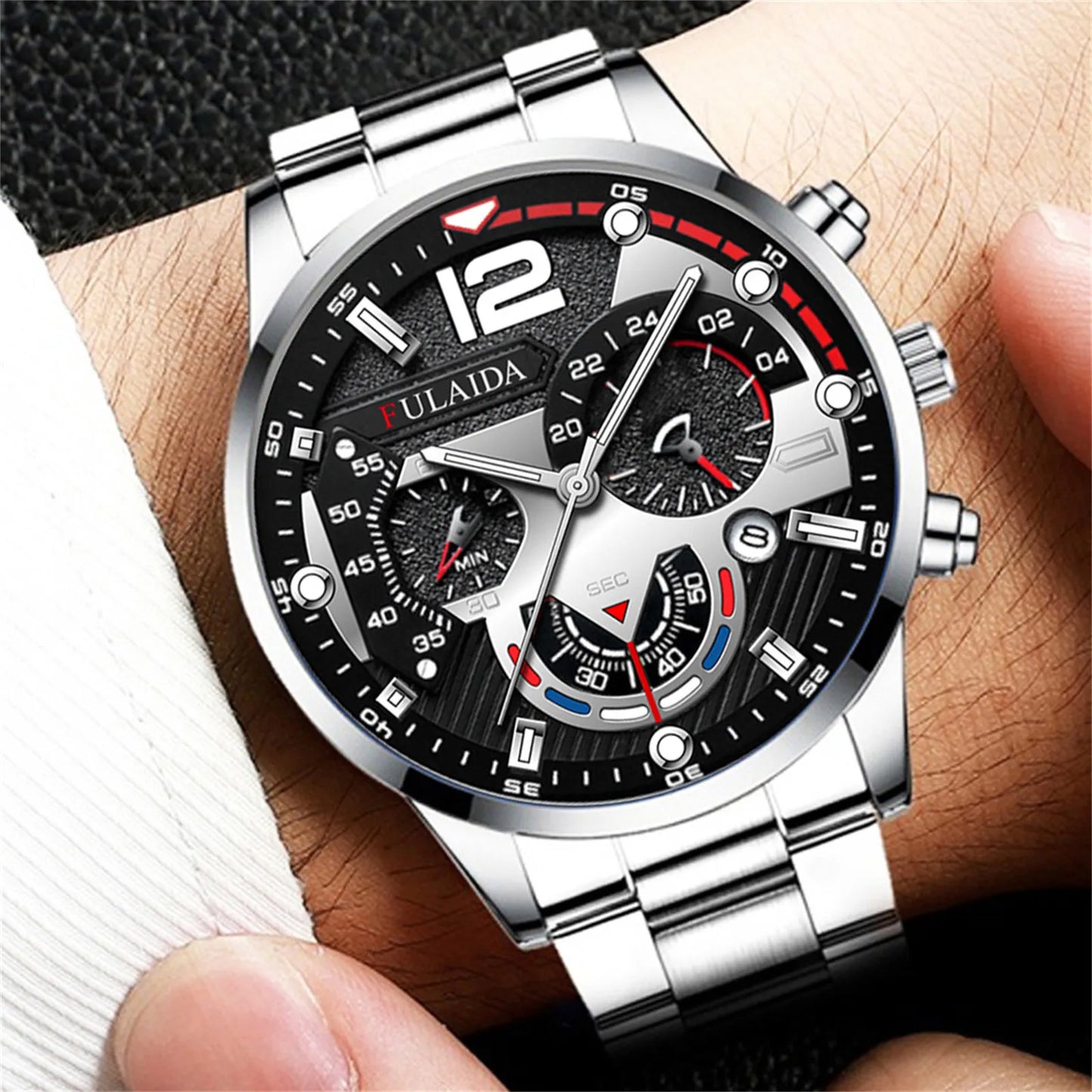 Luxury Business Quartz Watch For Men Simple Luminous Date Quartz Watches Male Fashion Stainless Steel Rose Gold Business Watches