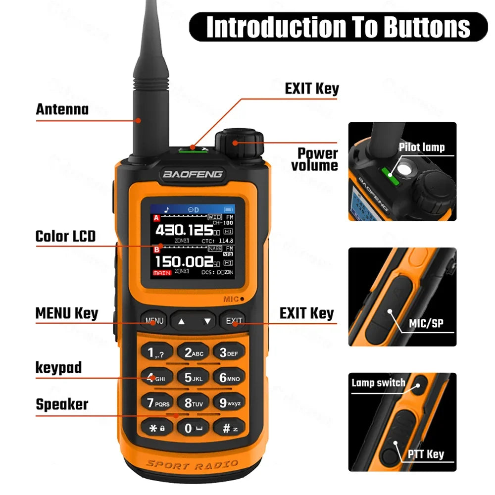 2PCS Baofeng UV G30 PRO Walkie Talkie UHF VHF 50KM Two Way Radio Hunting Upgraded Of UV9R 5R Pro UV10R UV16 Plus Max Distance