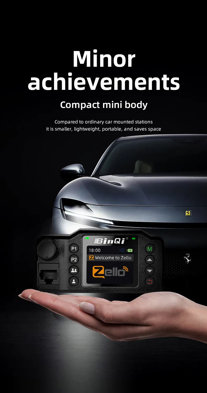 8900plus Zello Mini Mobile Radio 2G 3G 4G 5000KM Transceiver Supports GPS Positioning Car Radio