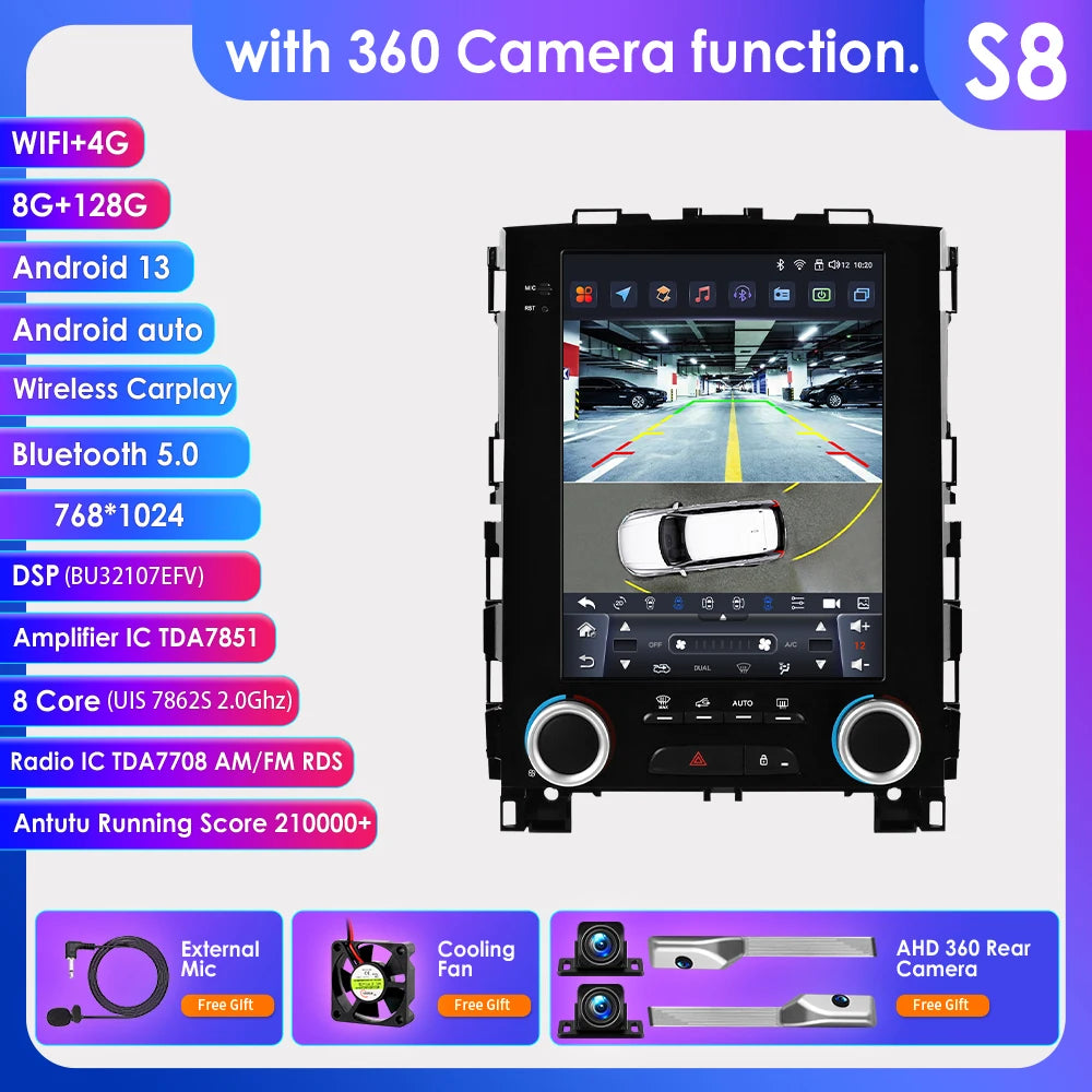 9.7"Android 13 Auto Car radio for Renault Koleos Megane 4 Samsung SM6 Talisman 2017-2019 Multimedia player 4G Carplay 7862 Audio