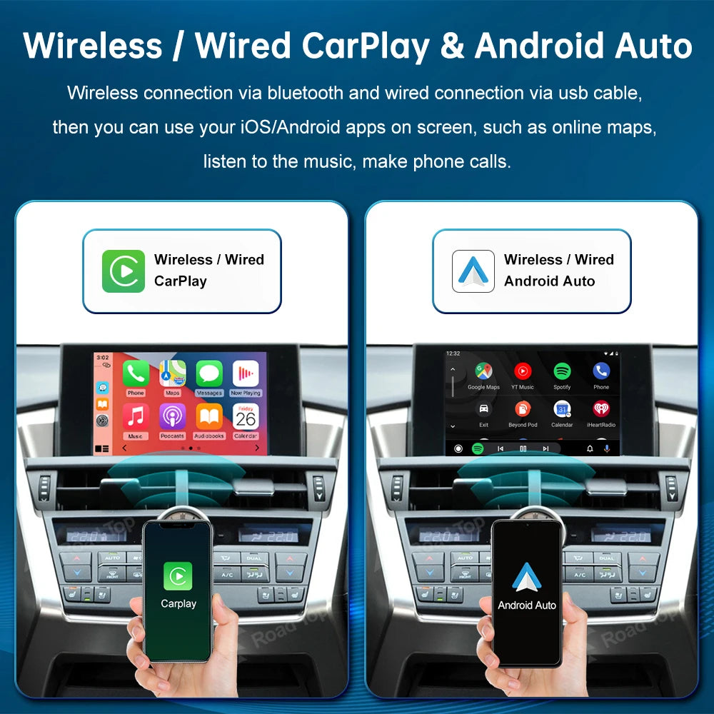 Wireless CarPlay Android Auto for Lexus NX RX IS ES GS RC CT LS LX LC UX 2014-2019 with Mirror Link AirPlay Car Play Functions